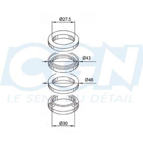 JEU DIRECTION MECABOITE TEKNIX ADAPT. XLIMIT / DT50