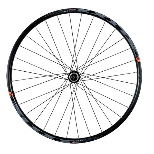 WHEEL -MTB- 27.5 FRONT BLOCKING RIM BLACK MACH1 KLIXX TUB.READY HUB SHIMANO DISC CENTERLOC