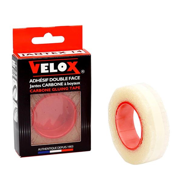 BANDE ADHESIVE / FOND DE JANTE / COLLE BOYAU VELOX 18MM JANTEX 14 JANTE CARBONE (POUR 1 ROUE)