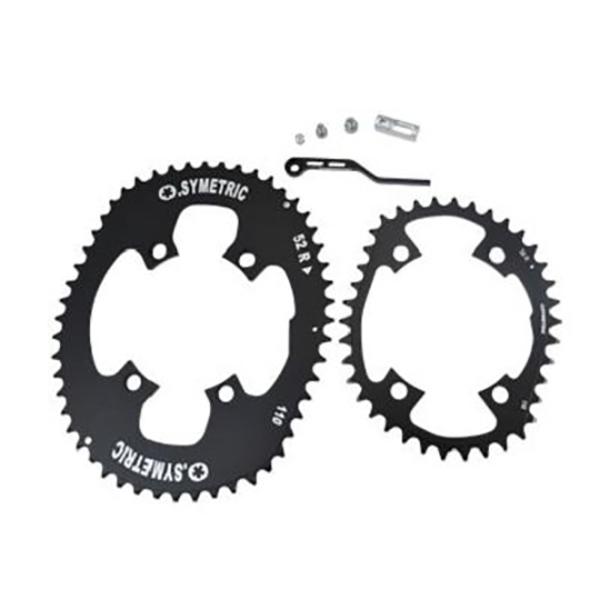 PLATEAU ROUTE DIAM 130 52-42 NOIR OSYMETRIC 5 BRANCHES 11 / 10V. (KIT) 5 BRANCHES