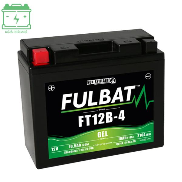 BATTERIE FT12B-4 FULBAT 12V10AH LG150 L69 H130 (GEL - SANS ENTRETIEN) - ACTIVEE USINE