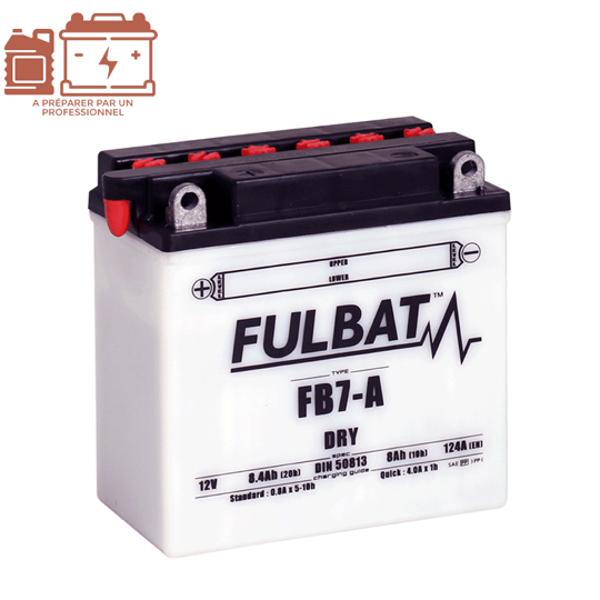 BATTERIE FB7-A (12N7-4A)  FULBAT 12V8AH LG135 L75 H133 (LIVRE AVEC ACIDE)