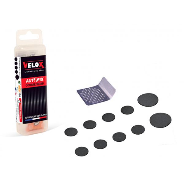 NECESSAIRE REPARATION VELOX ROUTE 10 PIECES AUTOCOLLANTES / GRATTOIR