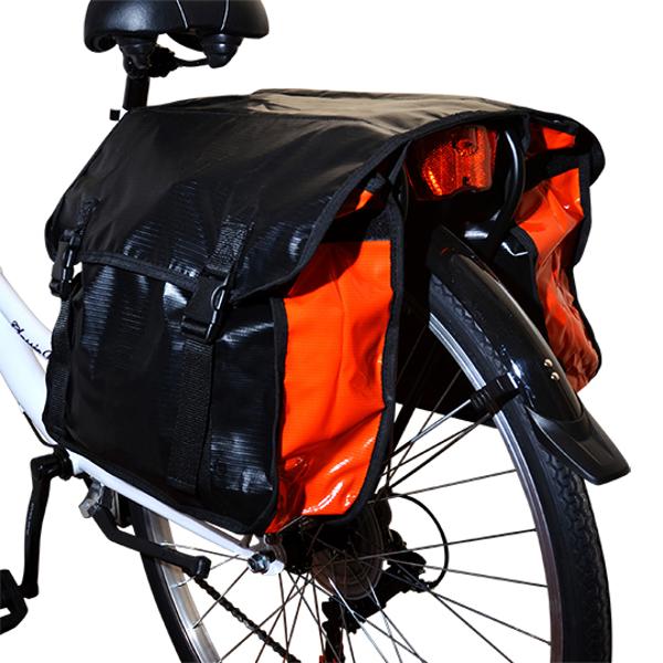 BOLSA PARA BICI PARA SOPORTE EQUIP A PUENTE 2 VOLUM OPTIMIZ NEGRA/ROJA-25L-360X115X310MM