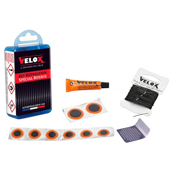 NECESSAIRE REPARATION VELOX BOYAU 8 PIECES + DISSOLUTION 10ML + 1 RAPE + FIL AVEC AIGUILL