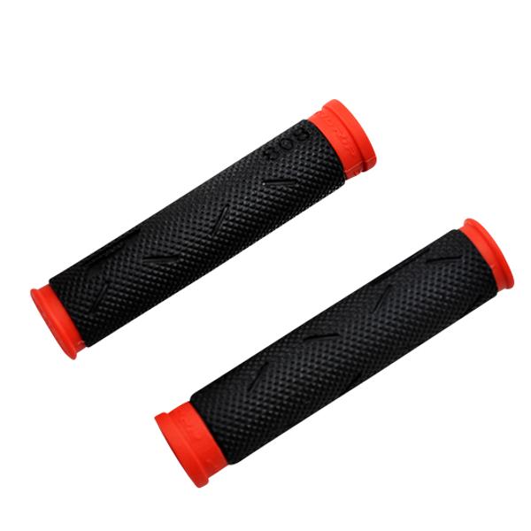 GRIP -BICYCLE-  PROGRIP 808 BLACK/RED   LENGTH 120mm   (PAIR)