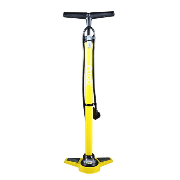 POMPE A PIED OPTIMIZ ACIER JAUNE MANO 11 BARS DOUBLE TETE PLASTIQUE VS / VP