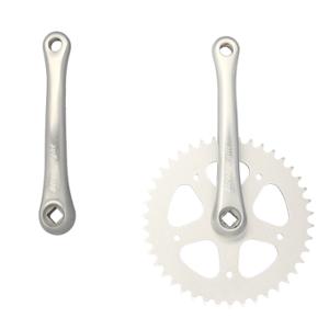 PEDALIER MONO CITY 42D L170 STRONG 55S ALU ARGENT (2.38 - 3 / 32")