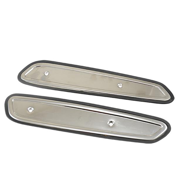 Enjoliveur Reservoir Peugeot 103 MVL/SP - Cache Latéral Chrome Avec Caoutchouc - Par Paire