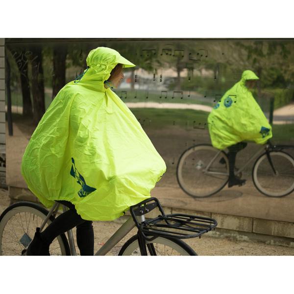 PONCHO PROTECTION PLUIE SPAD FULAP JAUNE T UNIQUE (VISIERE,LEGER,MOTIFS REFLECHISSANTS...