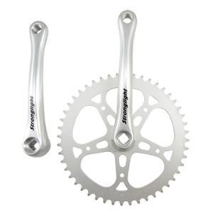 PEDALIER MONO CITY 48D L170 STRONG 55S ALU ARGENT (2.38 - 3 / 32")