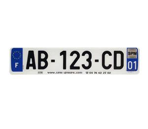 PLAQUE IMMAT. NR SPM 520X110 AUTO - PLEXI (X10)