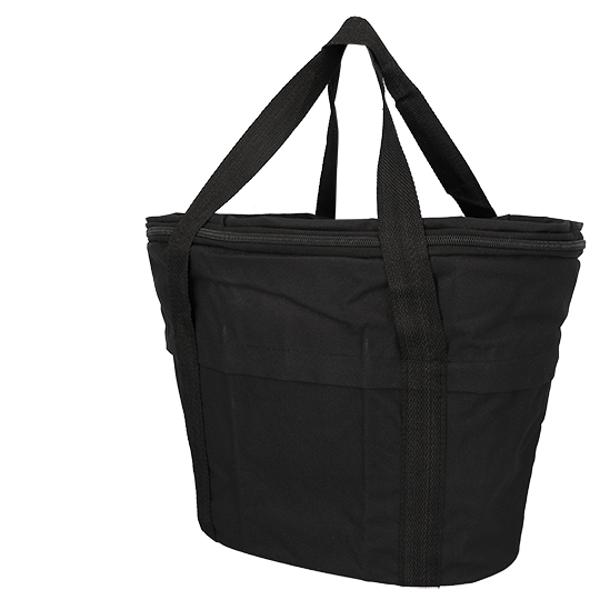 BASKET -FRONT- WITH CLIPS  BLACK FABRICS (32X25X25) (QUICK MOUNT ON HANDLEBAR 25.4/31.8)