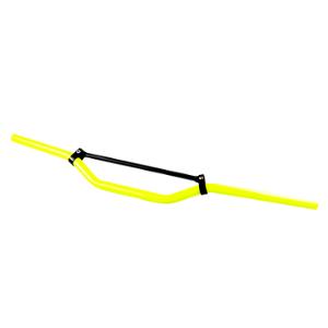 GUIDON MECABOITE / MOTO TUN'R CROSS ALU JAUNE FLUO BARRE NOIR (L810 H 55)