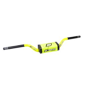 HANDLEBAR MOTO 50cc DOPPLER OVERSIZE 28.6 ALU MATT BLACK/NEON YELLOW (L775 H 80) + FOAM