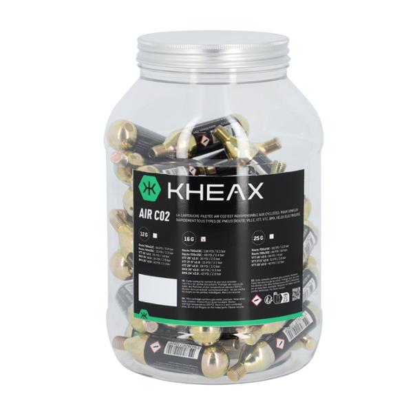 CARTUCHO CO2 KHEAX 16GR ROSCADO (CAJA X40)