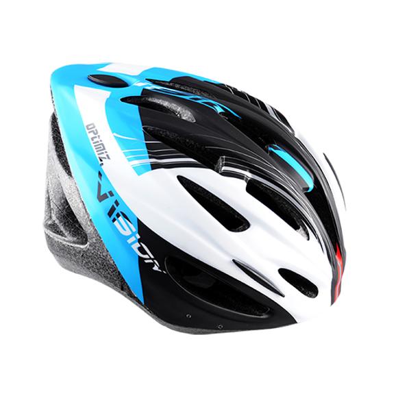 CASQUE ROUTE / VTT OPTIMIZ O300 VISION BLEU / BLANC / NOIR MAT AVEC REGLAGE OCCIPITALT.M (55 / 58)