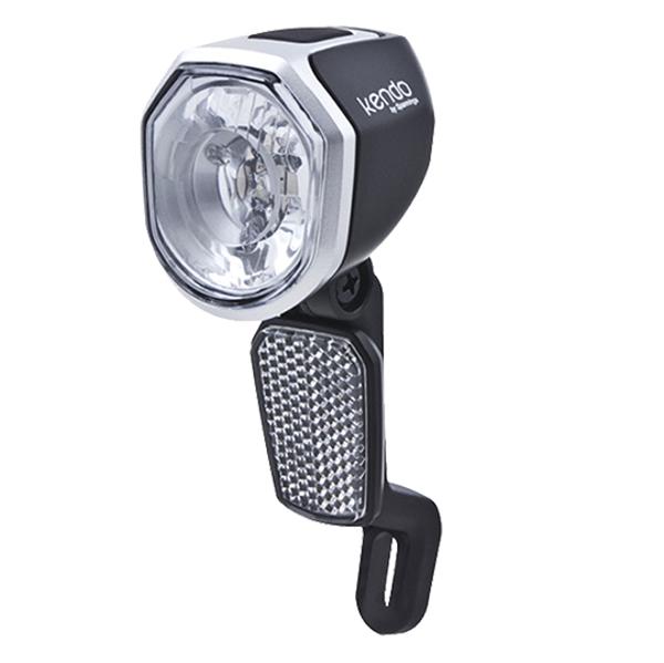 ECLAIRAGE VELO AV / PROJECTEUR E-BIKE / VAE SPANNINGA KENDO+ XE 6-36V FIXATION FOURCHE LED