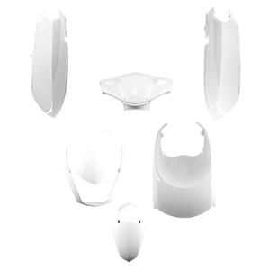 BODY KIT -SCOOTER- TUN'R FOR KISBEE 2 & 4 STROKE ->2018 PAINTED VARNISHED WHITE  - 6 PARTS