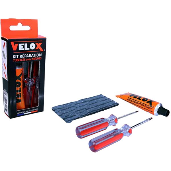 BICYCLE PUNCTURE REPAIR KIT VELOX -MTB- TUBELESS WITH REPAIR STRANDS