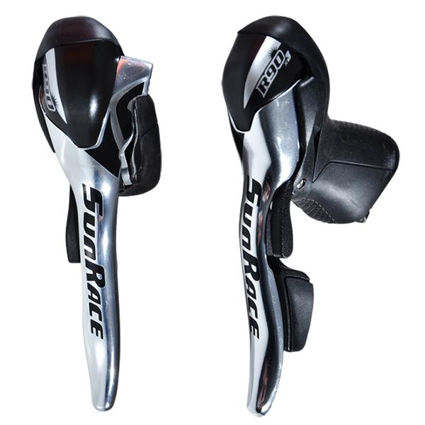 LEVIER / MANETTE ROUTE  9V. SUNRACE R91 COMPATIBLE SHIMANO TRIPLE NOIR (PR)
