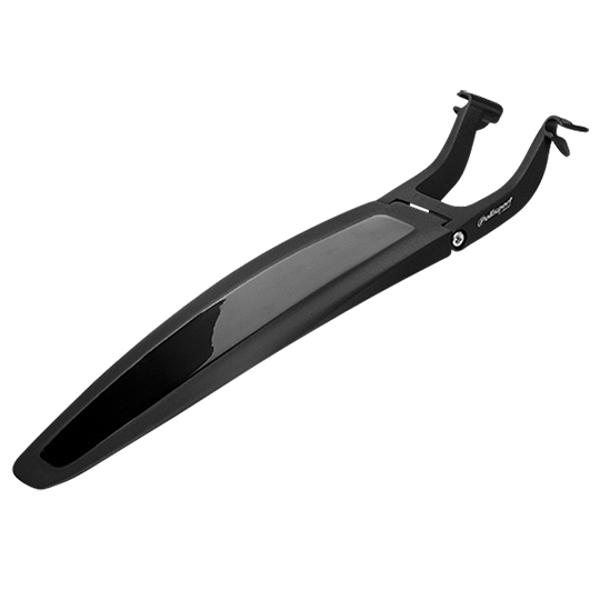 MUDGUARD MTB -REAR- 16/2024/26/27.5/29"" POLISPORT S-MUD SHORT BLACK MOUNTING ON SADDLE"
