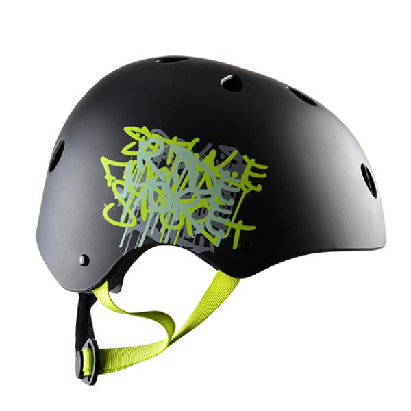 CASQUE ENFANT POLISPORT URBAN RADICAL GRAFFITI NOIR (URBAIN / BMX / SKATE) REG.OCCIPITAL 53 / 55