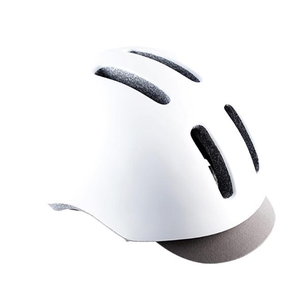 CASQUE URBAIN POLISPORT COMMUTER BLANC / GRIS MAT IN MOLD REGLAGE OCCIPITAL 54 / 58 (LED INTEG