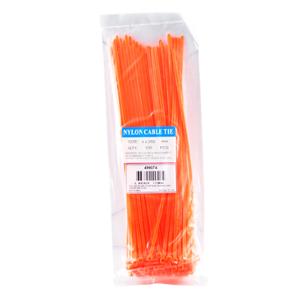 COLLIER RILSAN PLASTIQUE ORANGE LONG 3,6X250 MM (X100)