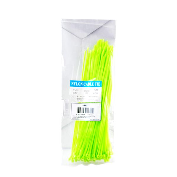 COLLIER RILSAN PLASTIQUE VERT LONG 2,6X200 MM (X100)