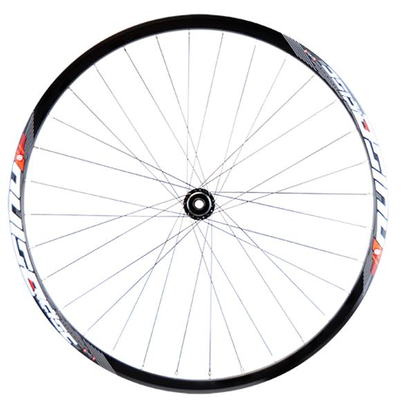 RUEDA CARR 700 DELANTERA LLANTA NEGRO MACH1 PULSE. BUJE DISCO CENTERL EJE PASANTE 12X100