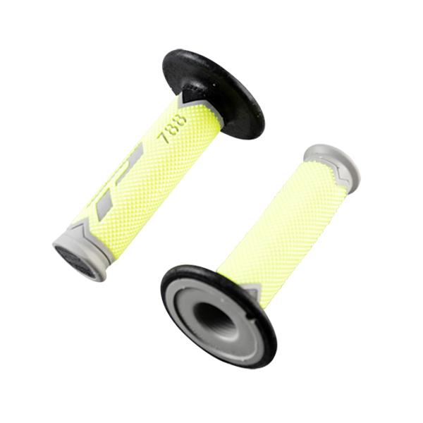 GRIPS PROGRIP 788    NEON YELLOW/WHITE/BLACK    TRIPLE DENSITY     115mm    (PAIR)
