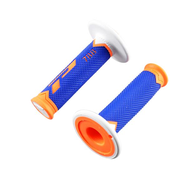 GRIPS PROGRIP 788    BLUE /NEON ORANGE/WHITE    TRIPLE DENSITY     115mm    (PAIR)