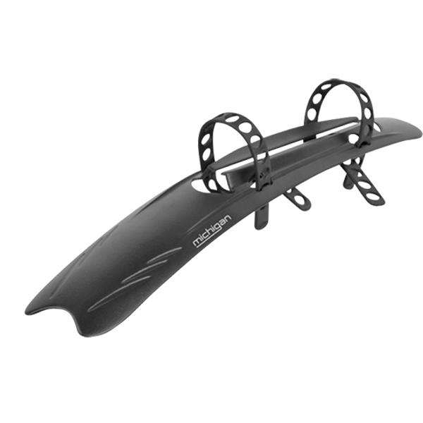 MUD GUARD ROAD -FRONT- 700 POLISPORT MICHIGAN BLACK -MOUNTING ON DIAGONAL TUBE