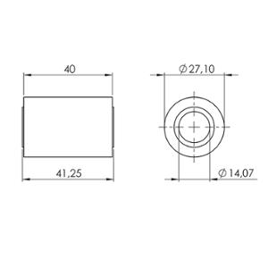 SILENTBLOC BRAS OSCILLANT MECABOITE ADAPT. DT50 / XLIMIT 03-> / MALAGUTI XTM / XSM (X1)