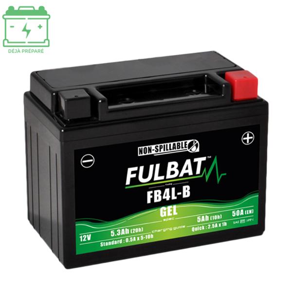 BATTERIE FB4L-B FULBAT 12V5AH LG120 L70 H92 (GEL - SANS ENTRETIEN) - ACTIVEE USINE