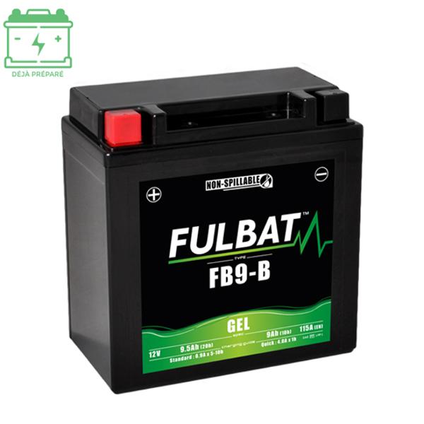 BATTERIE FB9-B FULBAT 12V9AH LG135 L75 H139 (GEL - SANS ENTRETIEN) - ACTIVEE USINE