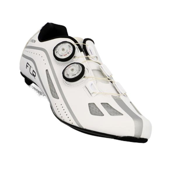 CHAUSSURE ROUTE FLR FXX T40 BLANC SERRAGE MOLETTE  SEMELLE CARBONE (PR)