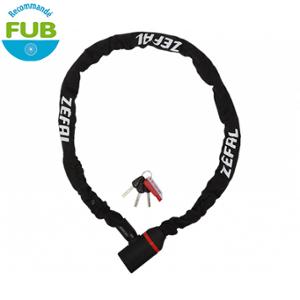 ANTIVOL VELO CHAINE A CLE D8 X 1.20M ZEFAL K TRAZ M 14 NOIR (RECOMMANDE FUB)