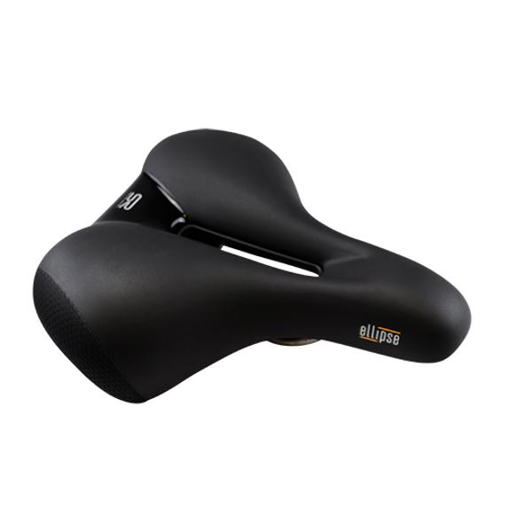 SELLE LOISIR SELLE ROYAL PREMIUM ELLIPSE RELAXED UNISEX NOIR AVEC OUVERTURE CENTRALE