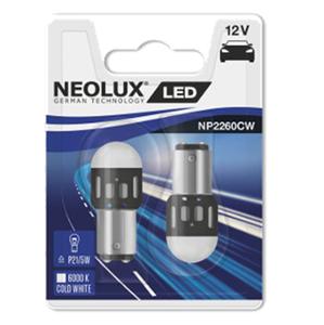 LAMPE / AMPOULE 12V 21 / 5W (BAY15D) NEOLUX (LED 1.2W) FEU+STOP (BLISTER DE 2)