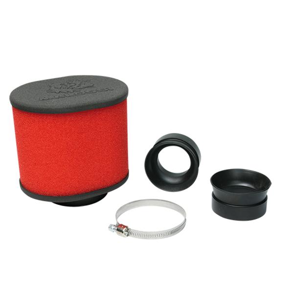 FILTRE A AIR MALOSSI E15 PHBH / MIKUNI / KEIHIN D.42 / 50 / 60 MOUSSE ROUGE