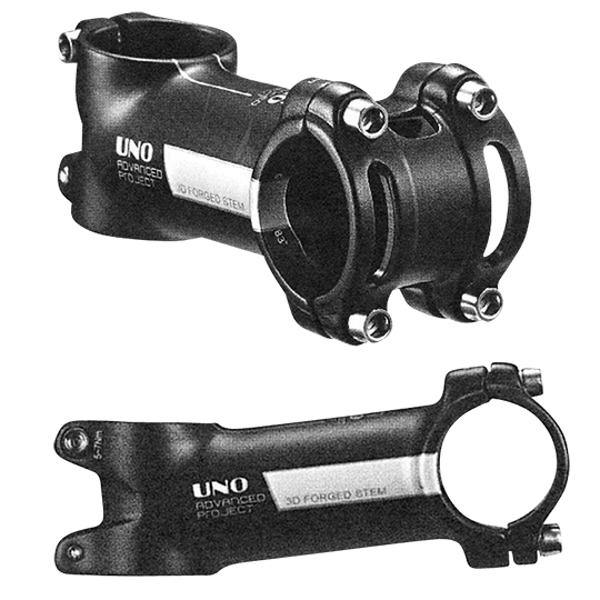 POTEN CARR AHEAD-SET 1 1/8 L100 UNO ALUMINIO 6061 NEGRO MATE-7° +/- 135G (MANILLAR 31.8)