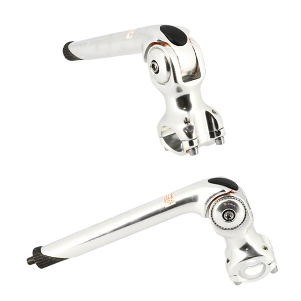 POTENCE REGLABLE PLONGEUR D22.2 L80 UNO ALU ARGENT OUVRABLE 0 A 60° (CINTRE 25.4)