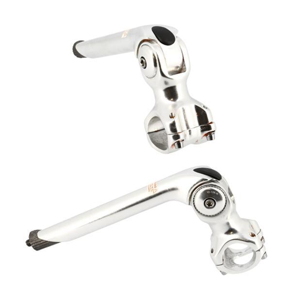HANDLEBAR STEM ADJUSTABLE DIVING Ø22.2 L85 UNO ALU SILVER OPENING 0-60°(HANDLEBAR 31.8)