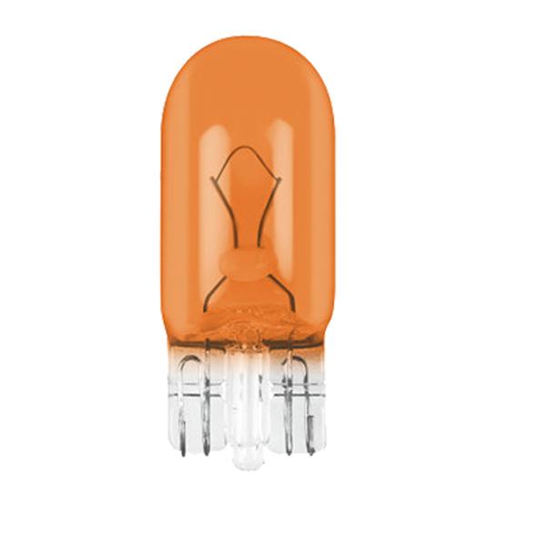 LAMPE / AMPOULE 12V  5W (W5W) WEDGE NEOLUX TEMOIN T10 (W2.1X9.5D) CULOT DE VERRE - ORANGE