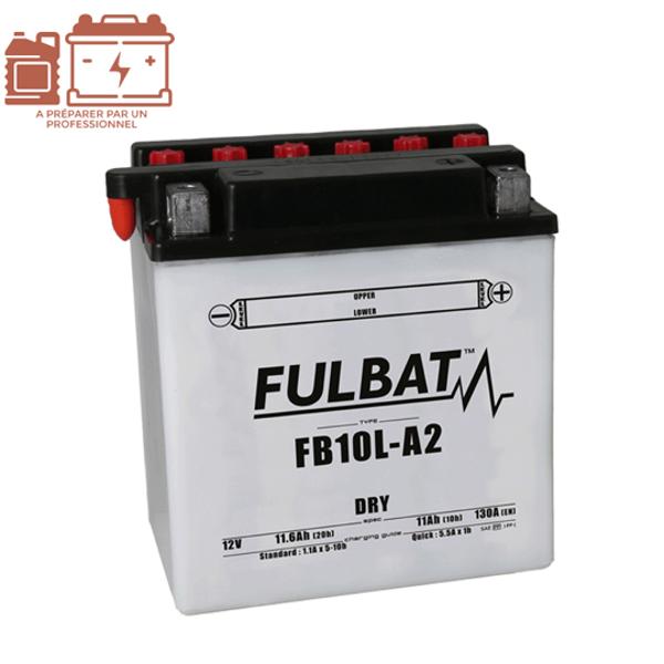 BATTERIE FB10L-A2 FULBAT 12V11AH LG135 L90 H145 (LIVRE AVEC ACIDE)