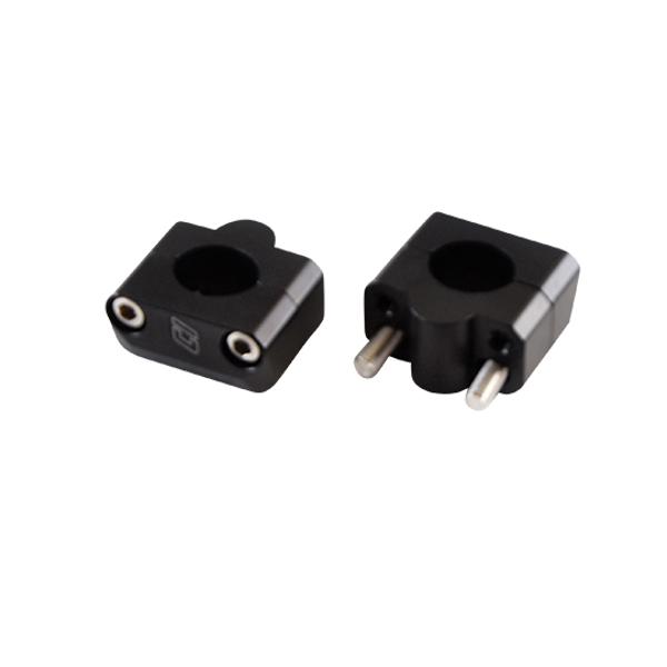 ABRAZADERA ELEV MANILL MECAB/MOTO DOPPLER ALUMINIO NEGRO MANILL 28.6MM (CROSS/ENDURO) (X2)
