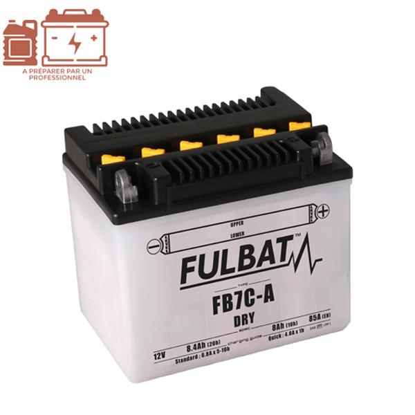 BATTERIE FB7C-A FULBAT 12V8AH LG130 L90 H114 (LIVRE AVEC ACIDE)