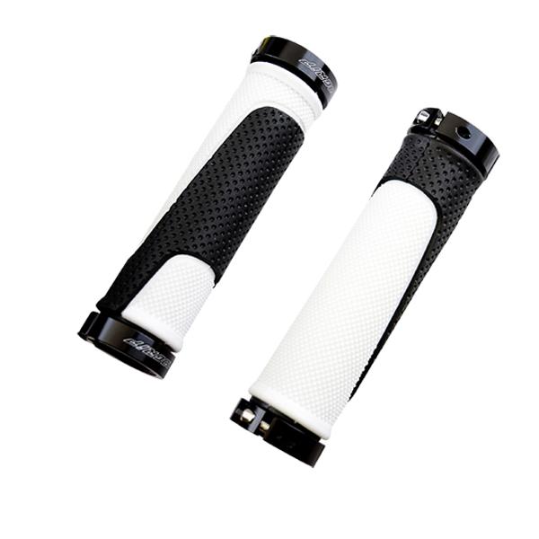 PUÑO BICICLETA PROGRIP 997 125MM LOCK ON DOBLE NEGRO/BLANCO (PR)